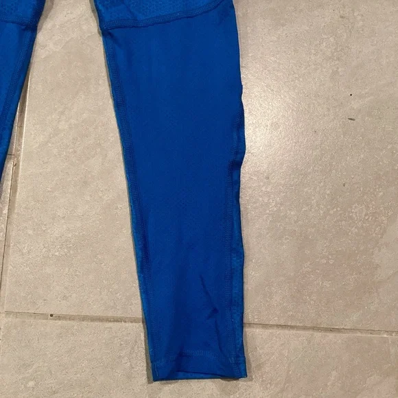 Umbro Compression Tights Boys Blue Stretch Training - Picture 3 of 7